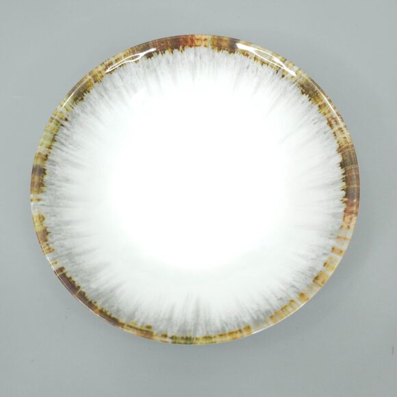 Tommy Bahama Melamine Soup Salad Bowls Oyster Shell Pearl Pattern White Brn Gray - Picture 6 of 12